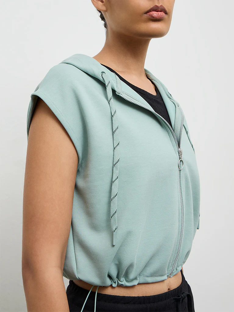Nuoflexx Sage Green Hooded Jacket - Image 3