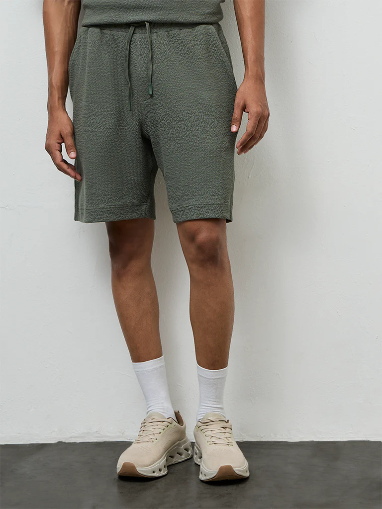 Nuoflexx Sage Relaxed-Fit Mid-Rise Cotton-Blend Shorts - Image 2