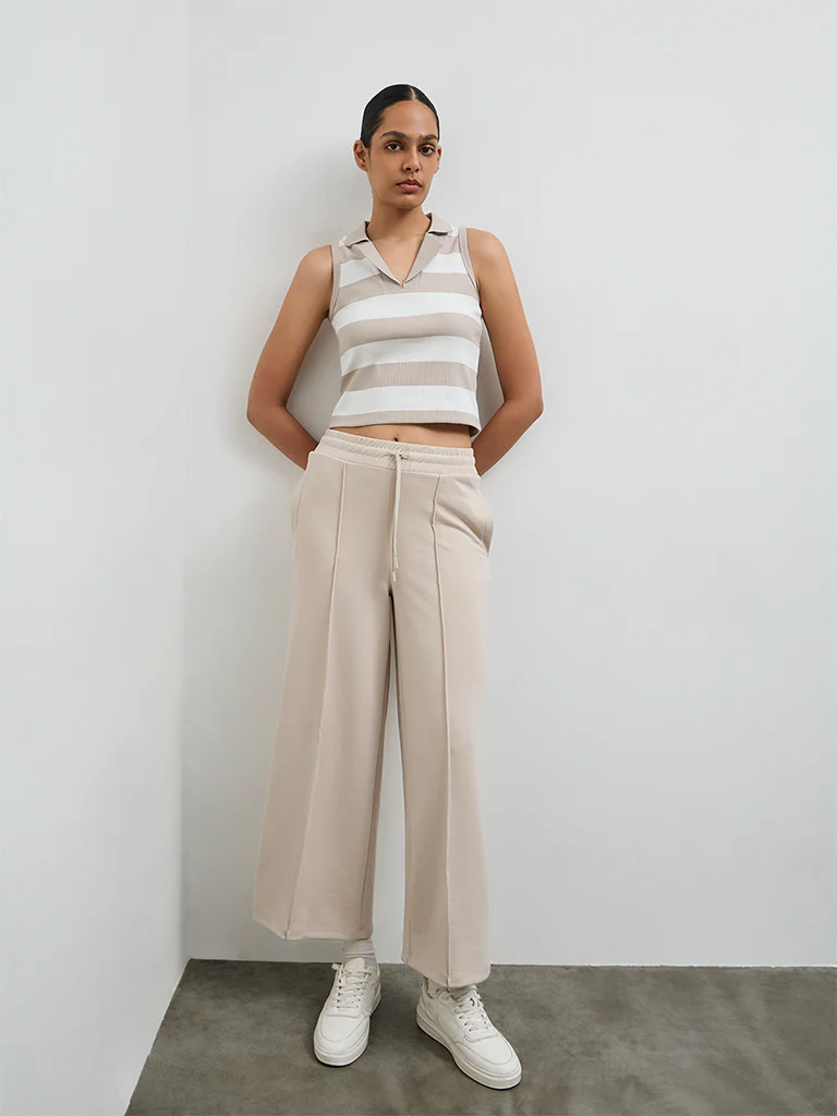 Nuoflexx Taupe High-Rise Track Pants - Image 2