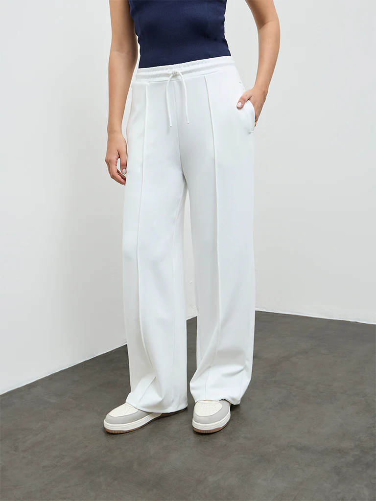 Nuoflexx White High-Rise Pants - Image 2
