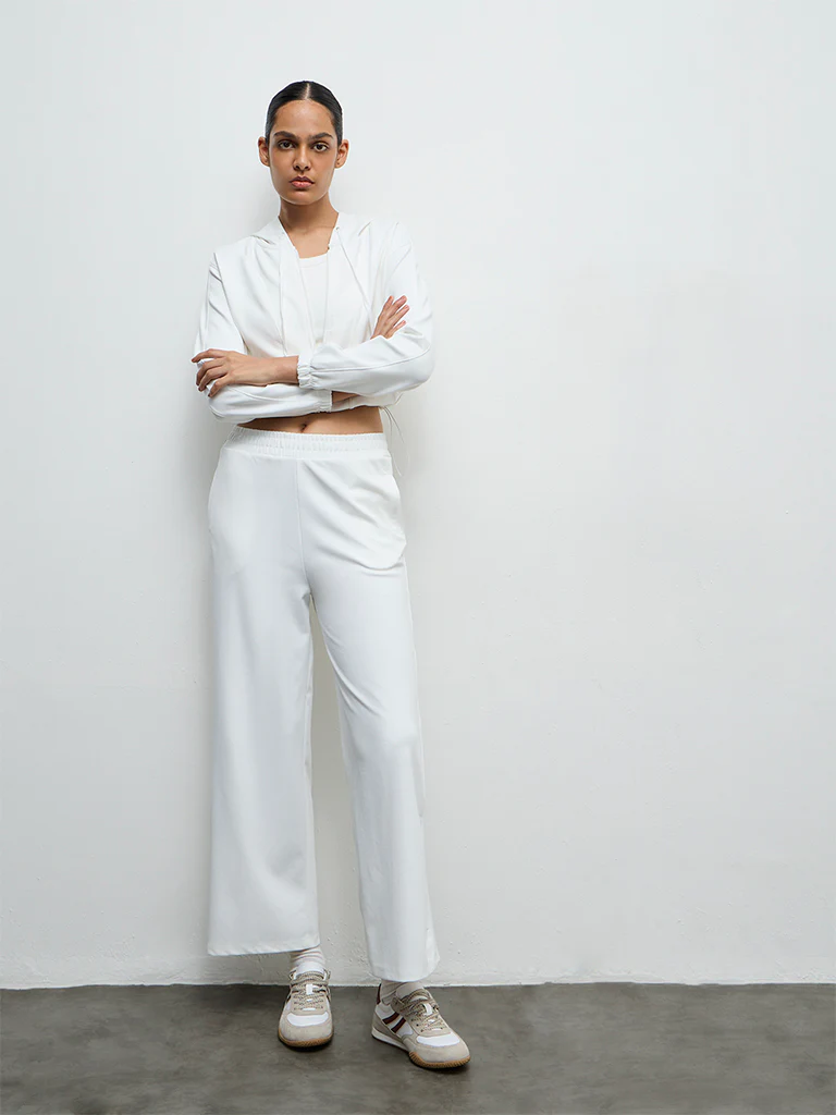 Nuoflexx White High-Rise Track Pants