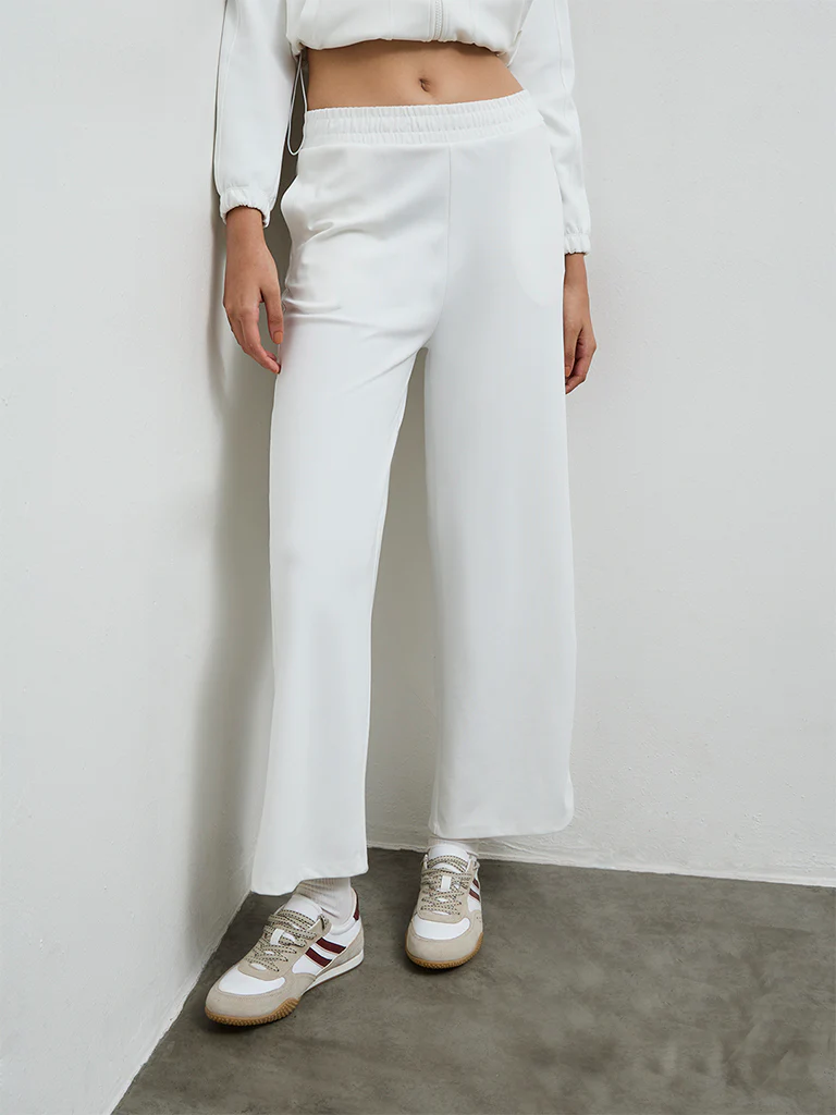 Nuoflexx White High-Rise Track Pants - Image 2