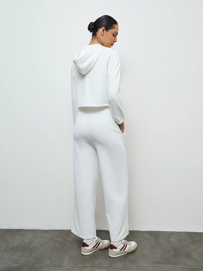 Nuoflexx White High-Rise Track Pants - Image 4