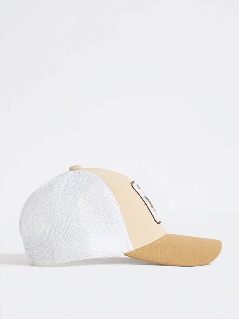 Nuon Beige Bee Embroidered Trucker Cap - Image 2