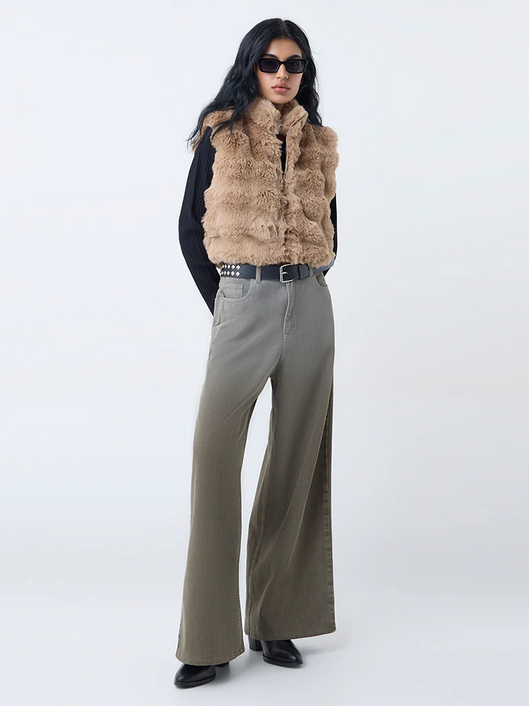 Nuon Beige Faux-Fur Jacket - Image 2