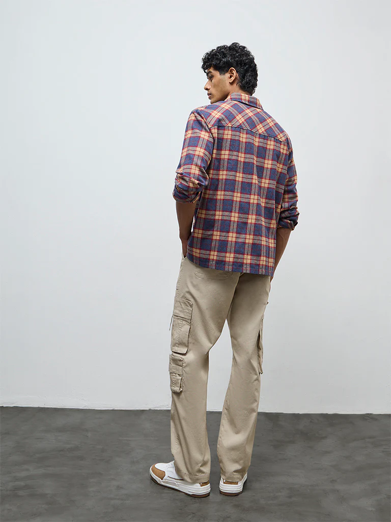 Nuon Beige Relaxed-Fit Mid-Rise Cotton Cargo Pants - Image 5