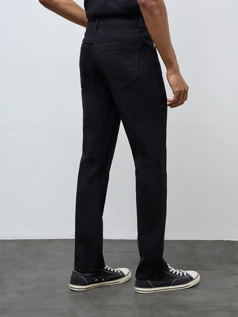 Nuon Black Hendrix Slim-Fit Mid-Rise Denim Jeans - Image 4
