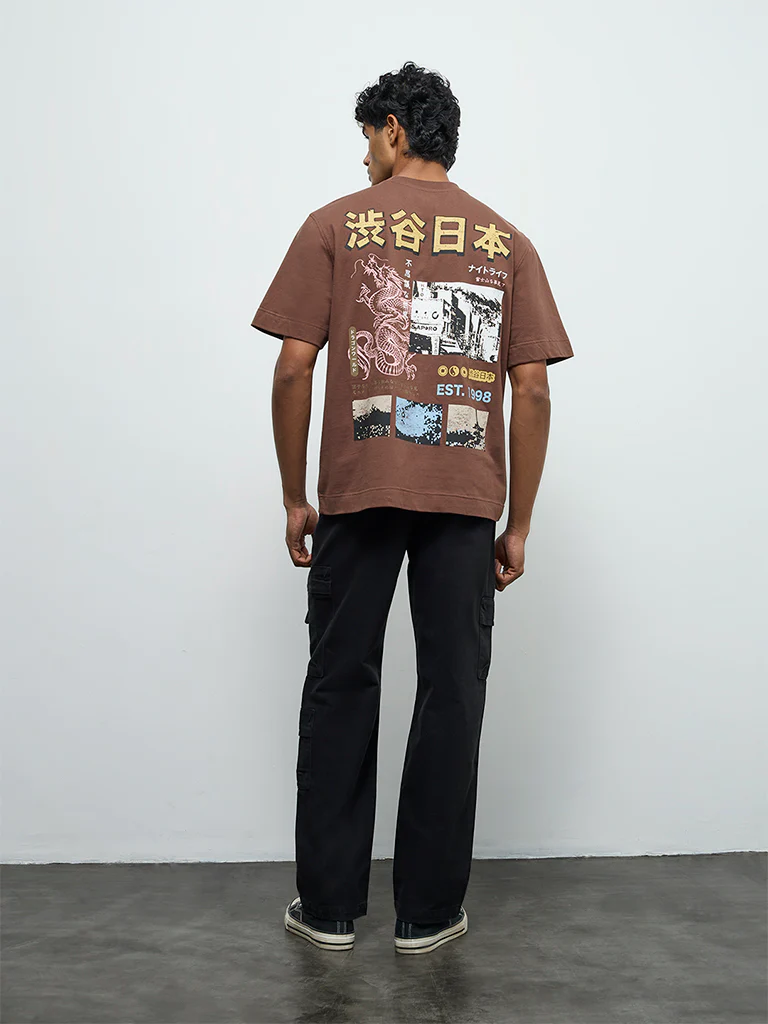 Nuon Black Relaxed-Fit Mid-Rise Cargo Pants - Image 5