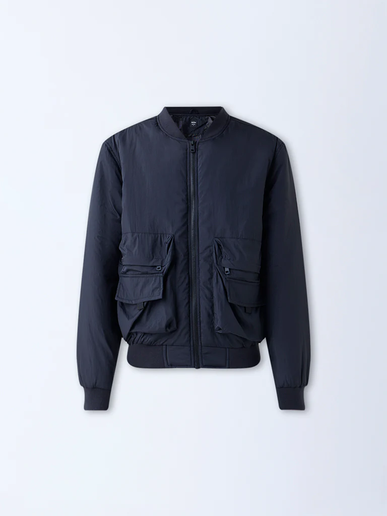 Nuon Black Solid Relaxed-Fit Jacket - Image 5