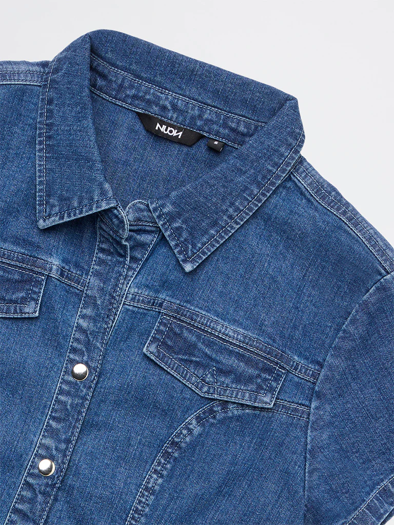Nuon Blue Denim Blouse - Image 3