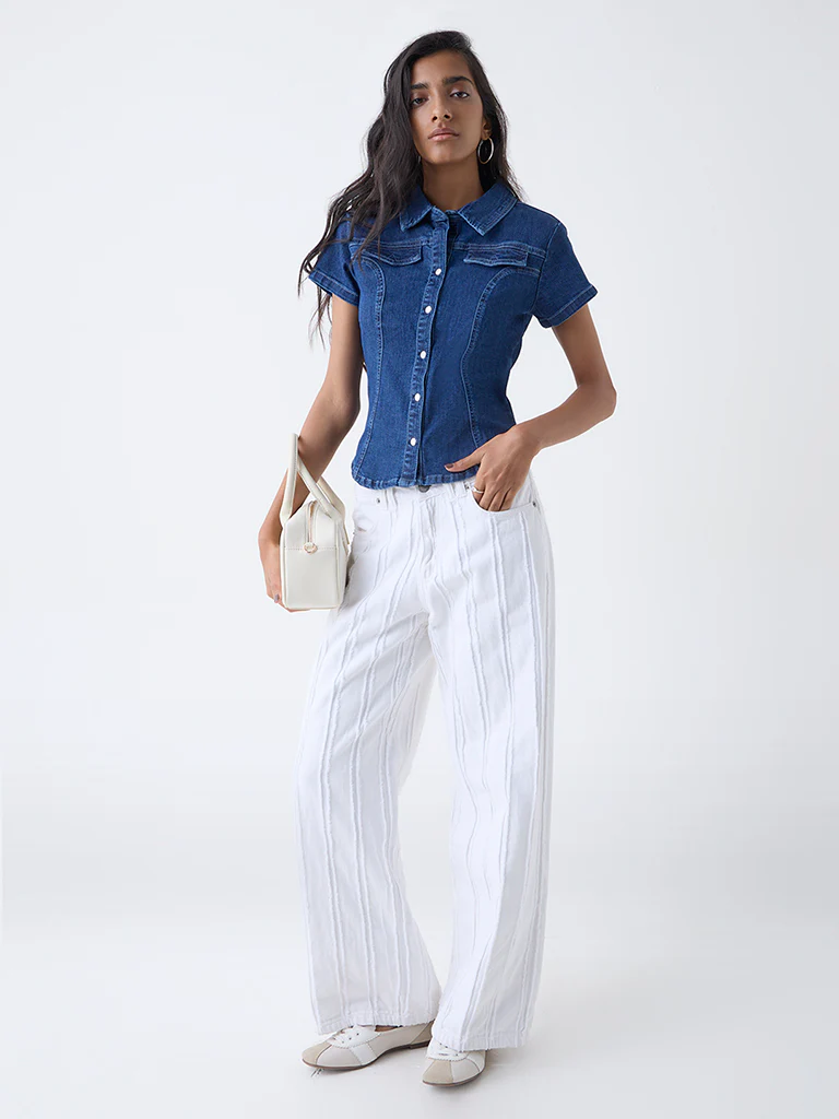 Nuon Blue Denim Shirt - Image 2