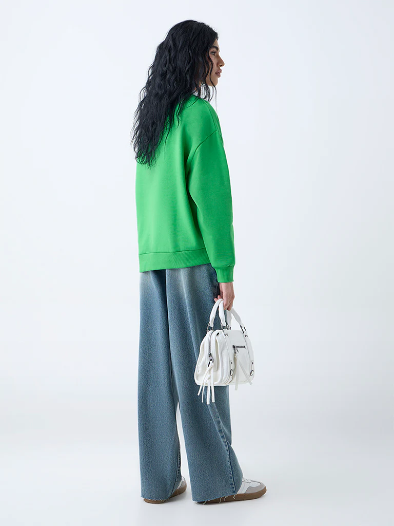 Nuon Blue Faded High-Rise Jeans - Image 4