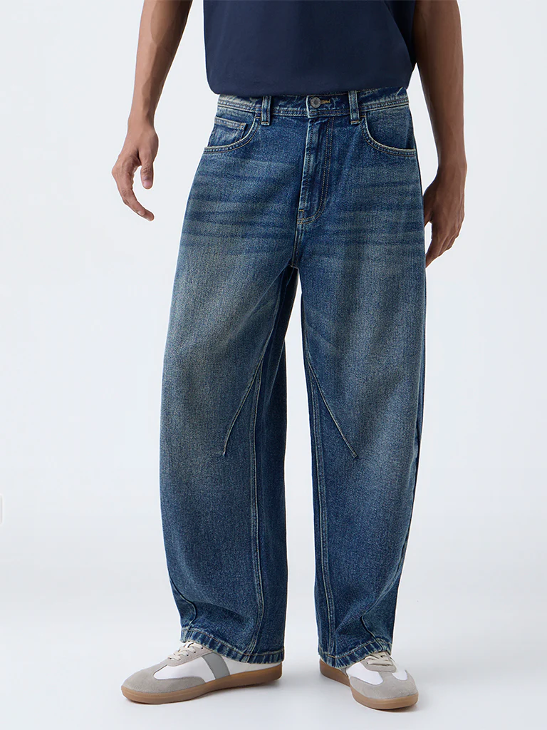 Nuon Blue Faded Relaxed-Fit Mid-Rise Jeans - Image 2