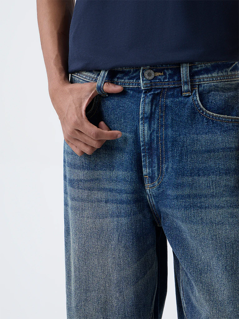 Nuon Blue Faded Relaxed-Fit Mid-Rise Jeans - Image 3