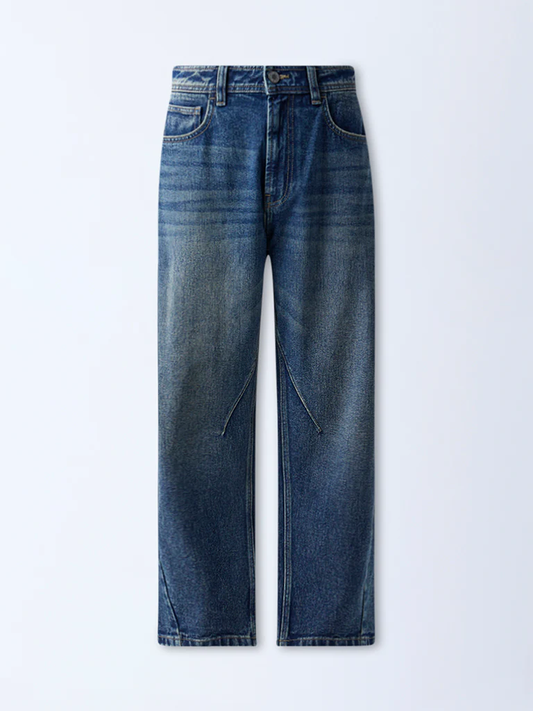 Nuon Blue Faded Relaxed-Fit Mid-Rise Jeans - Image 5