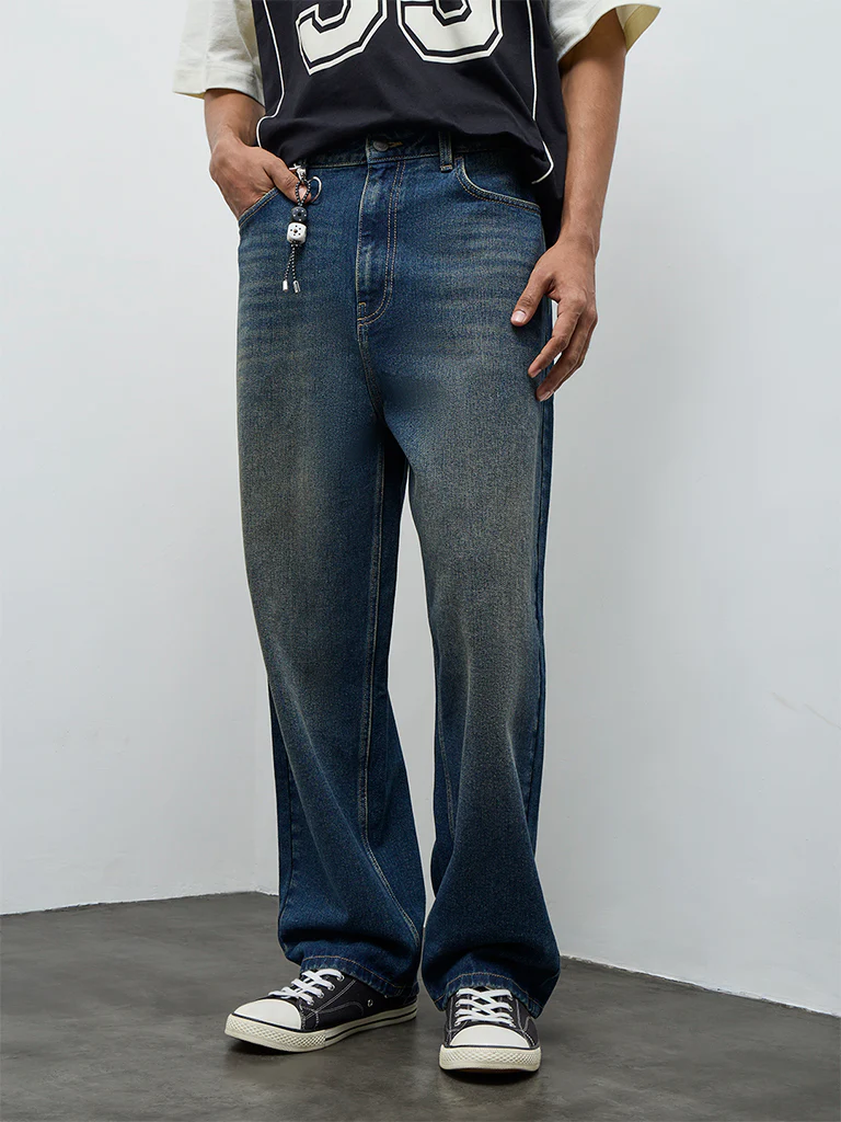 Nuon Blue Relaxed-Fit Mid-Rise Jeans - Image 3