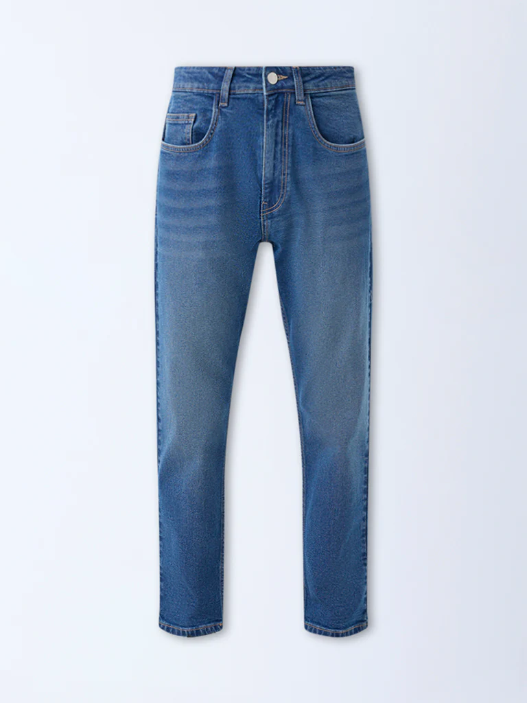 Nuon Blue Slim-Fit Mid-Rise Jeans - Image 5