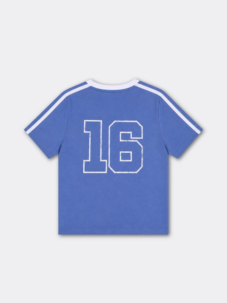 Nuon Blue Text-Printed Cotton T-Shirt - Image 6