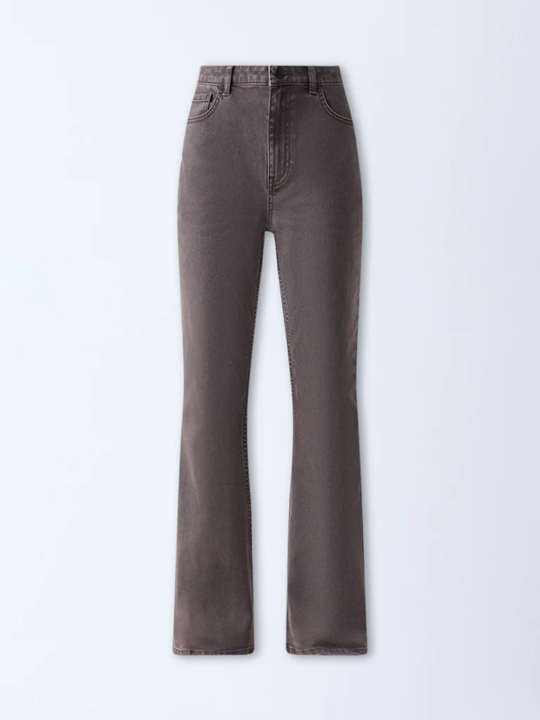 Nuon Brown High-Rise Flared Jeans - Image 5