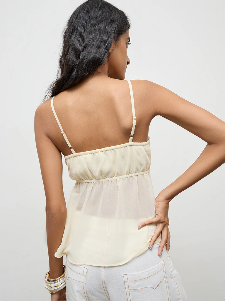 Nuon Cream Embellished Top - Image 4