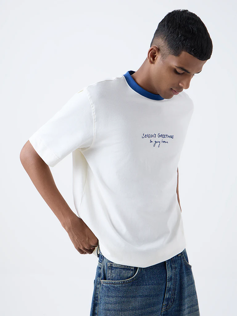 Nuon Cream Scenic-Inspired Regular-Fit Cotton T-Shirt - Image 2