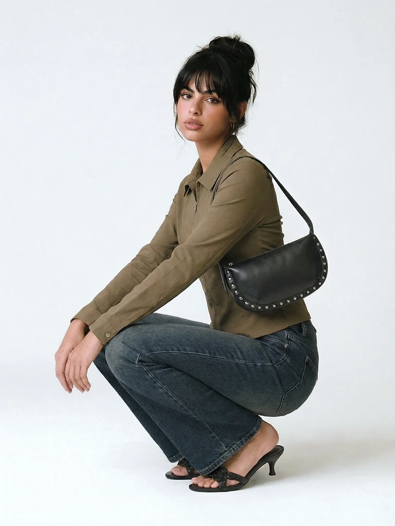 Nuon Dark Blue High-Rise Bootcut Jeans - Image 2