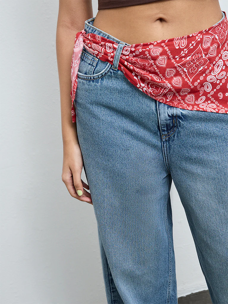 Nuon Dark Blue High-Rise Jeans - Image 3
