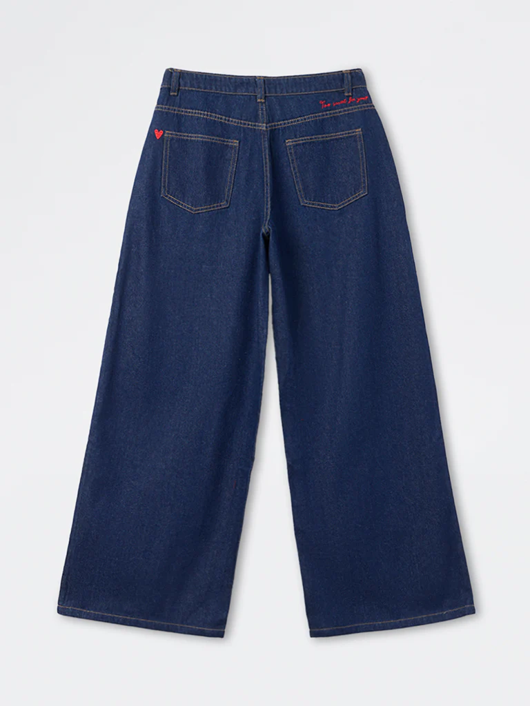 Nuon Dark Blue High-Rise Wide Leg Jeans - Image 5