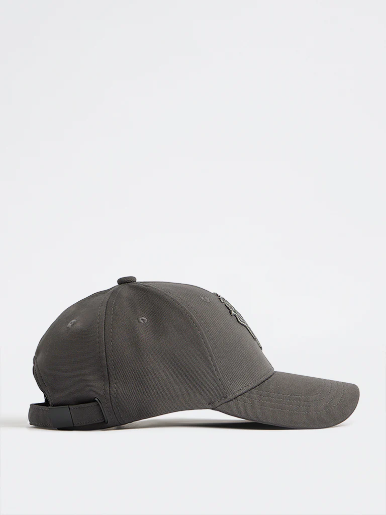 Nuon Grey Monogram Baseball Cap - Image 2