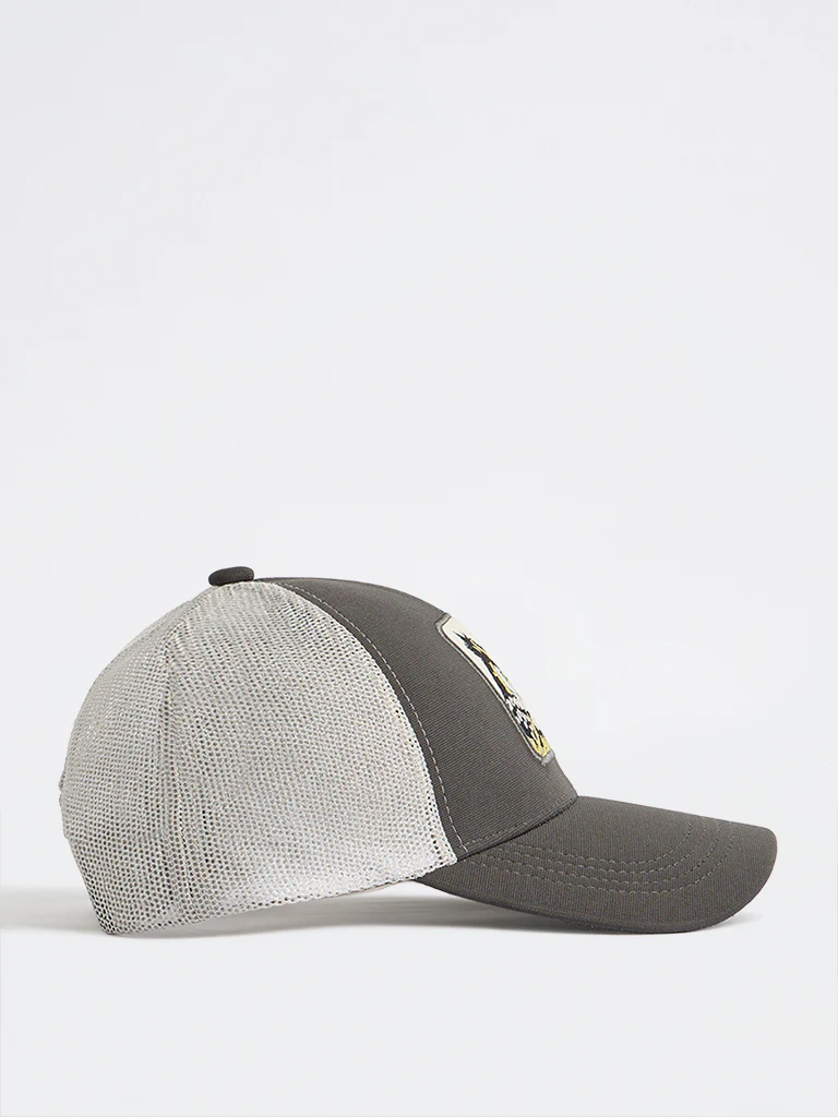 Nuon Grey Owl Embroidered Cap - Image 2