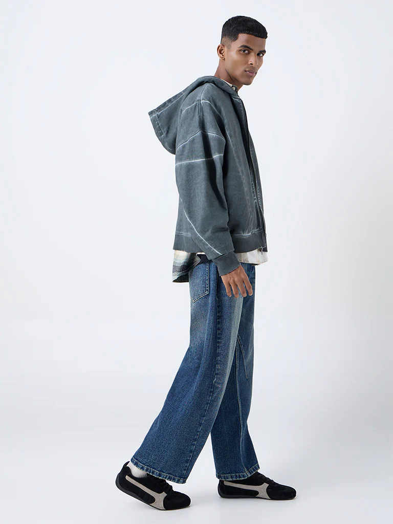 Nuon Grey Relaxed-Fit Hooded Jacket - Image 3