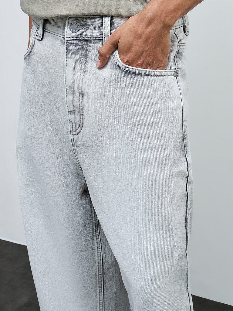 Nuon Grey Skater-Fit Mid-Rise Jeans - Image 4