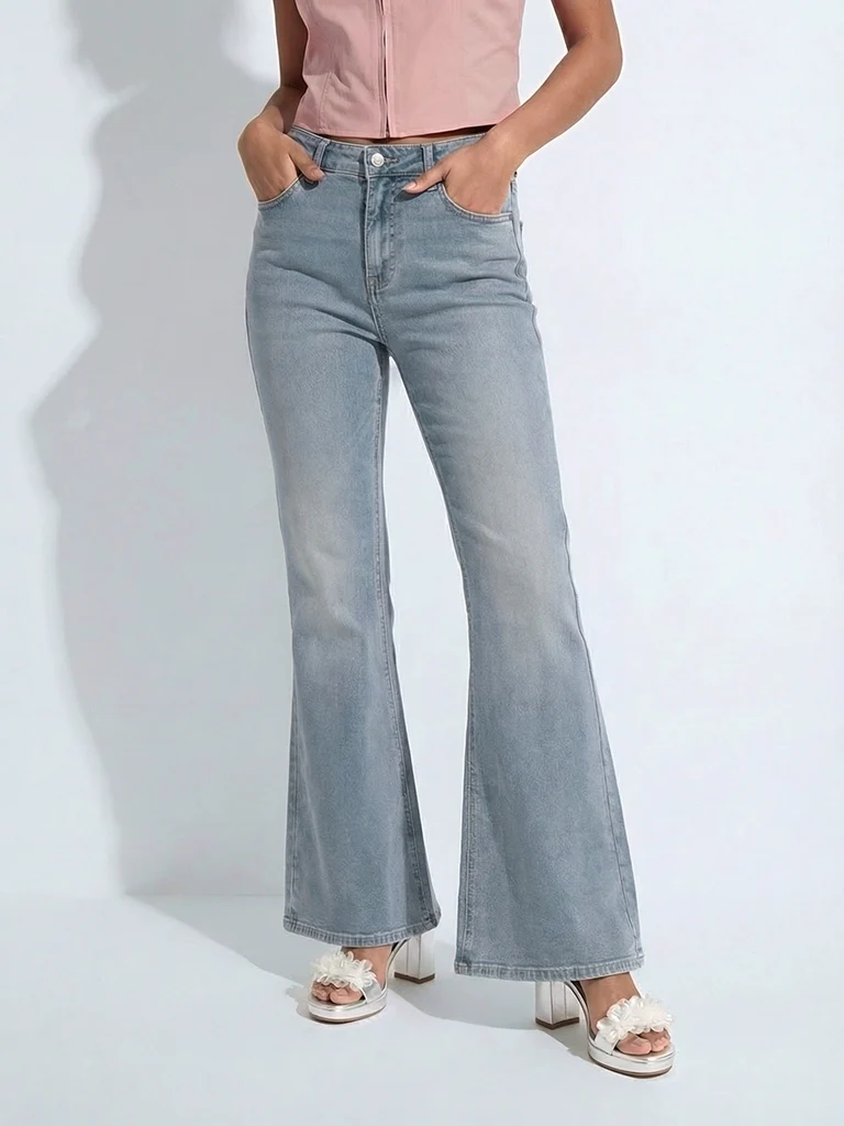Nuon Light Blue High-Rise Bootcut Jeans - Image 2