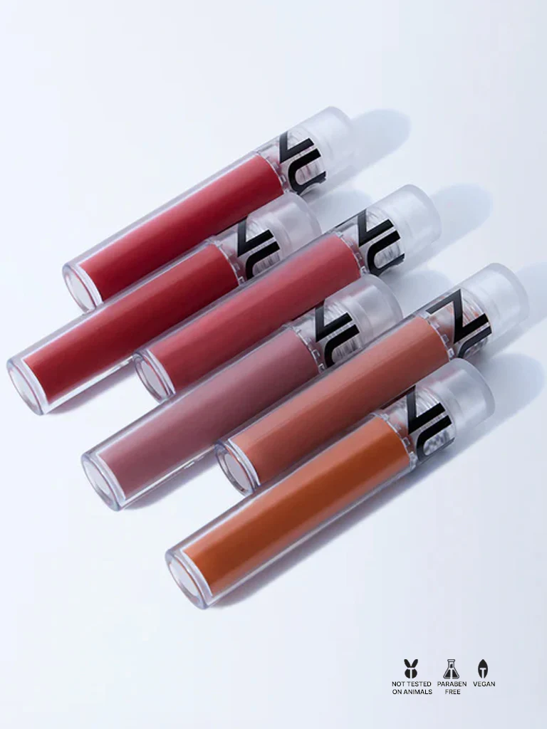 Nuon Liquid Matte Crimson R-02 Lipstick - 4.4 ml - Image 4