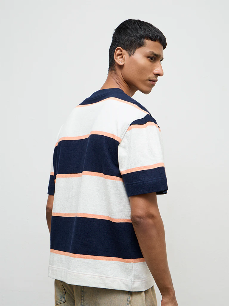 Nuon Multicolor-Blocked Relaxed-Fit Cotton T-Shirt - Image 4