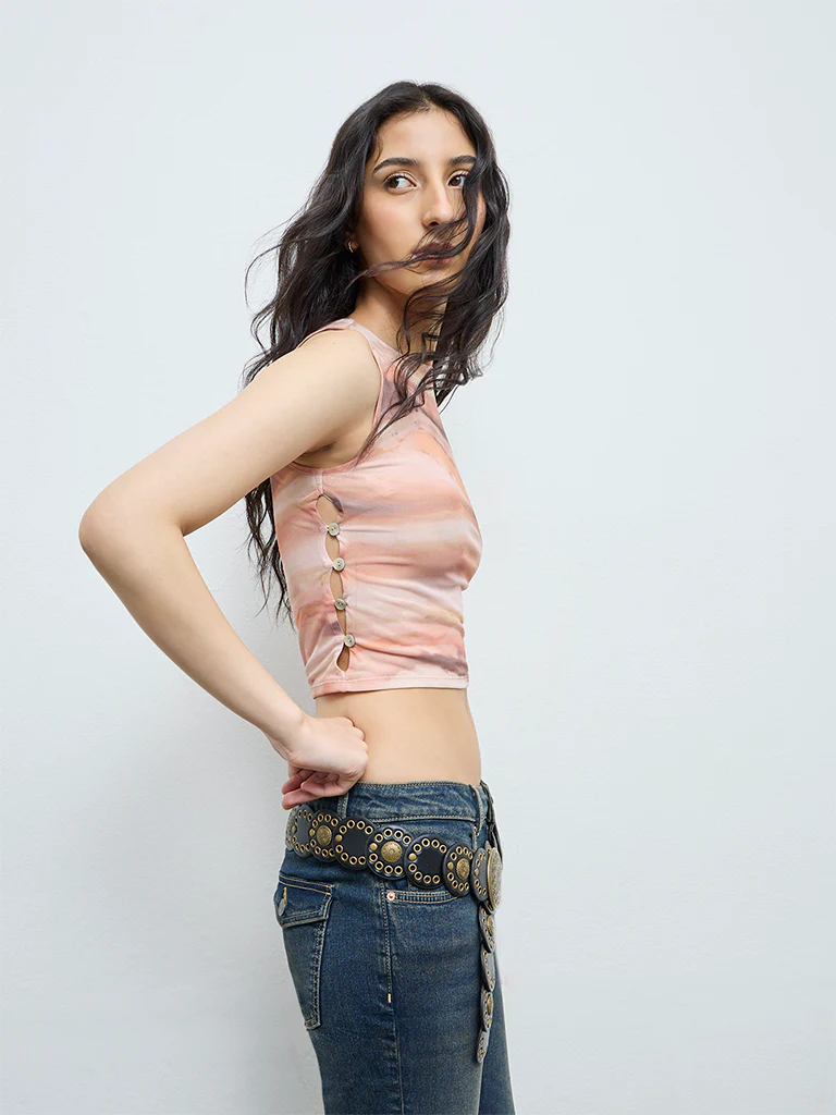 Nuon Multicolour Abstract Printed Top
