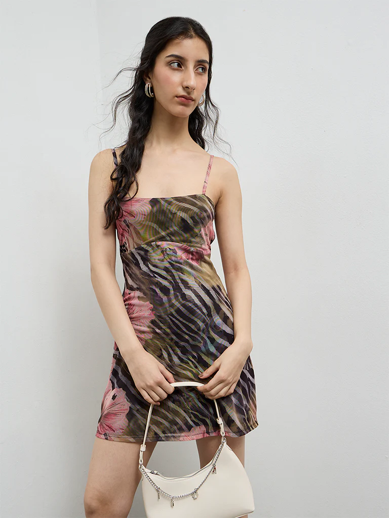 Nuon Multicolour Printed A-Line Dress - Image 2