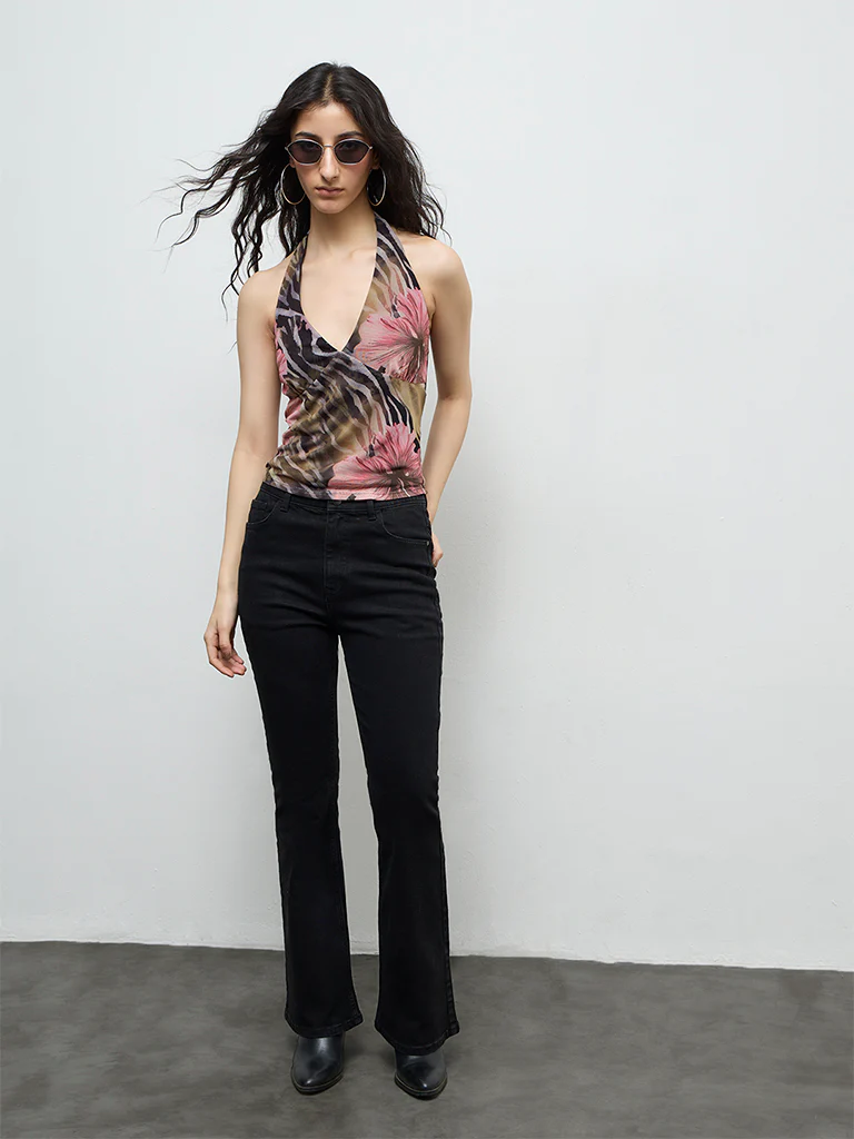 Nuon Multicolour Printed Halter-Neck Top - Image 2