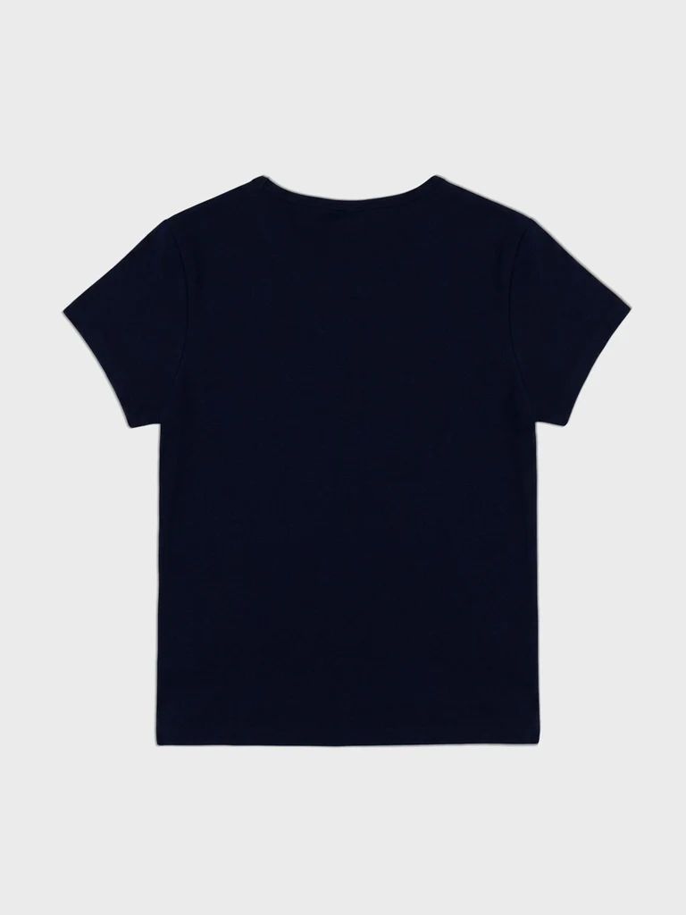 Nuon Navy Graphic Printed Cotton-Blend T-Shirt - Image 6
