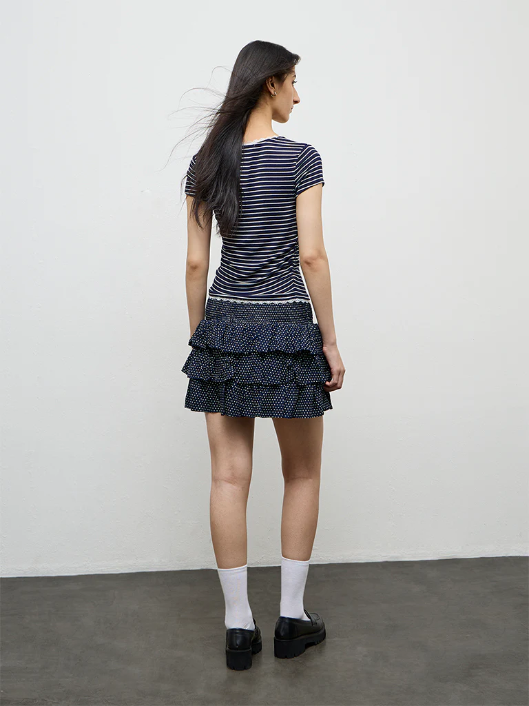 Nuon Navy Striped T-Shirt - Image 4