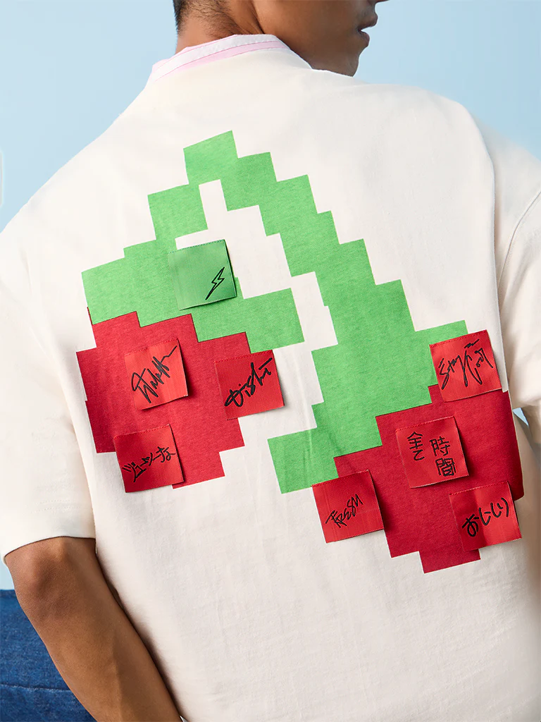 Nuon Off-White Printed Relaxed-Fit Cotton T-Shirt - Image 3