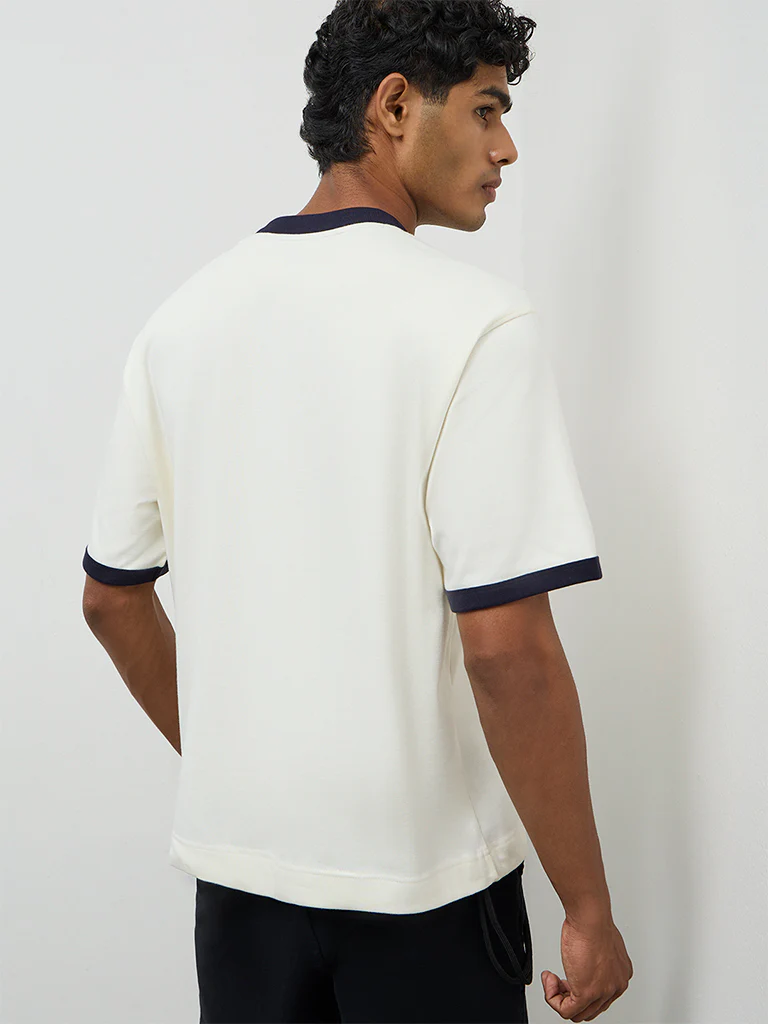 Nuon Off-White Relaxed-Fit Cotton T-Shirt - Image 4