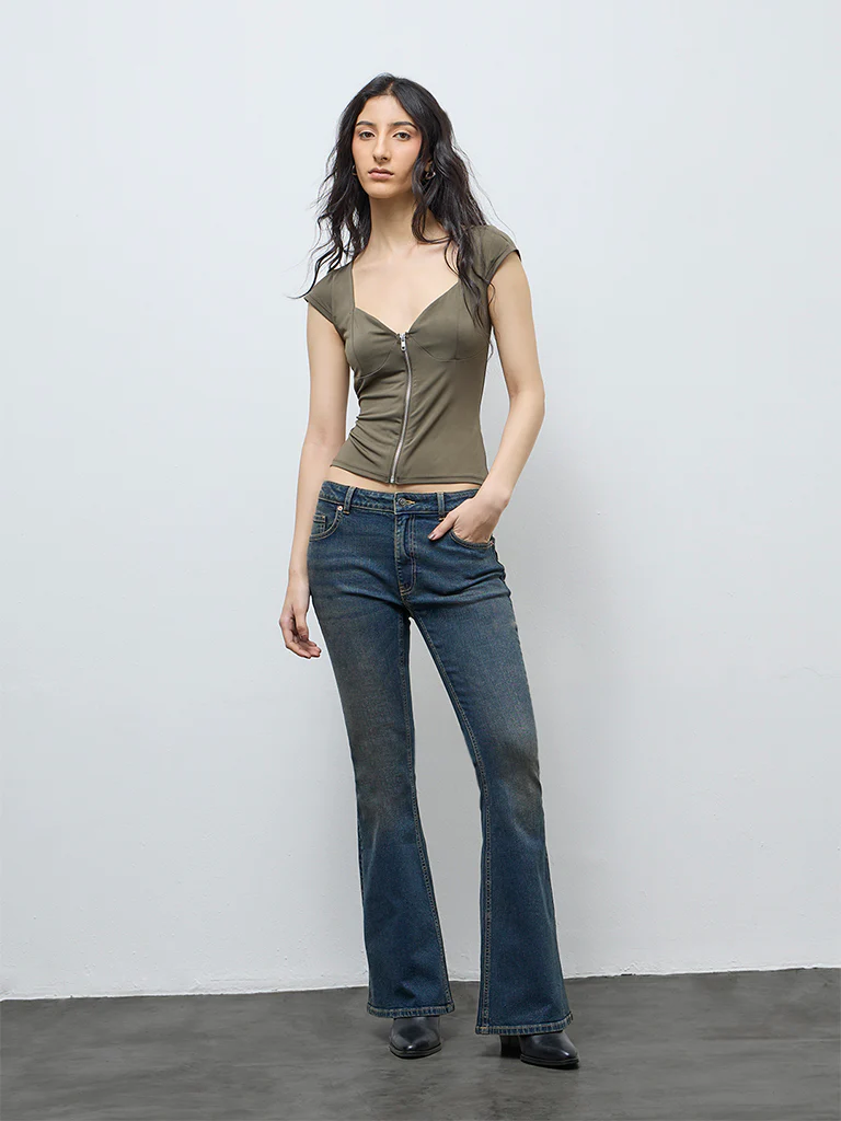 Nuon Olive Solid Top - Image 2