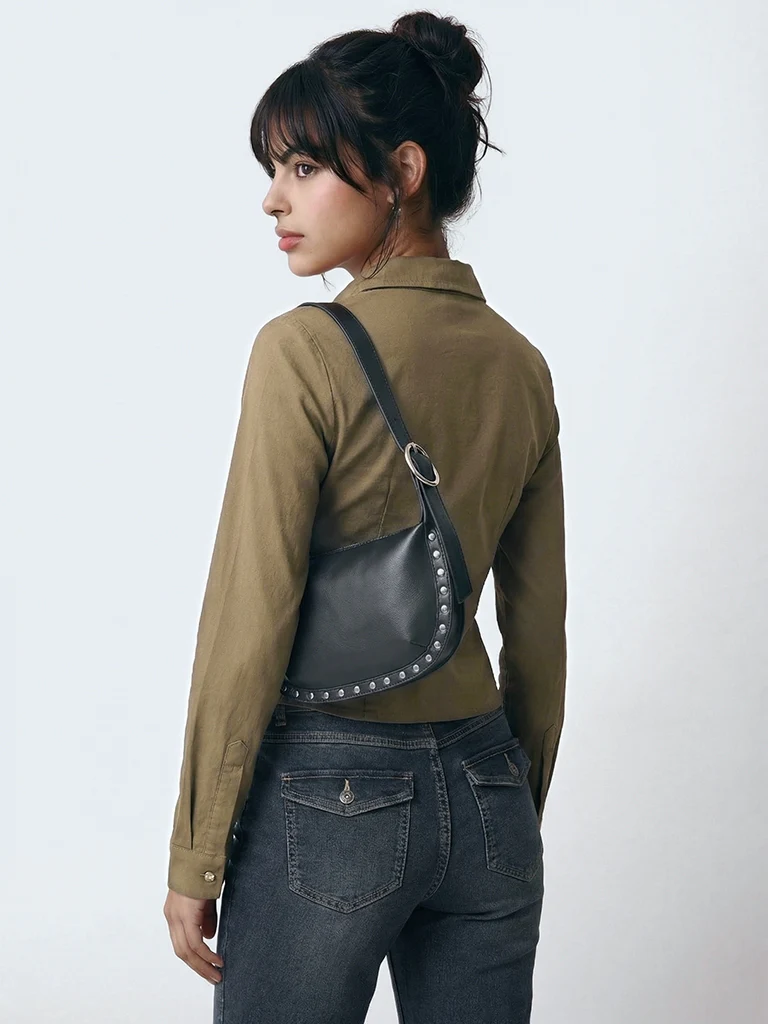 Nuon Olive Zip-Front Shirt - Image 4