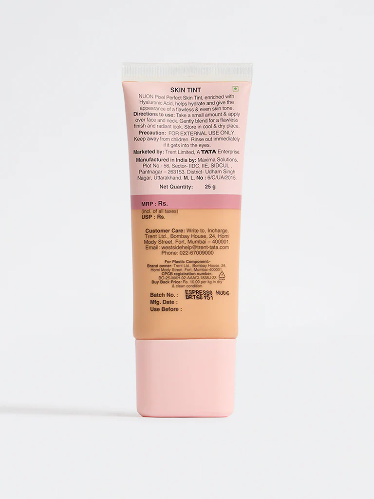 Nuon Pixel Perfect Espresso NU06 Skin Tint - 25 gm - Image 3