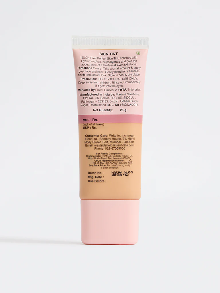 Nuon Pixel Perfect Mocha NU05 Skin Tint - 25 gm - Image 3