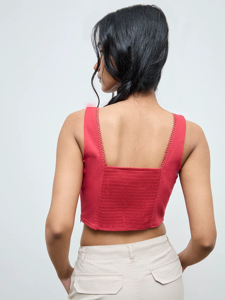 Nuon Red Bustier Top - Image 4