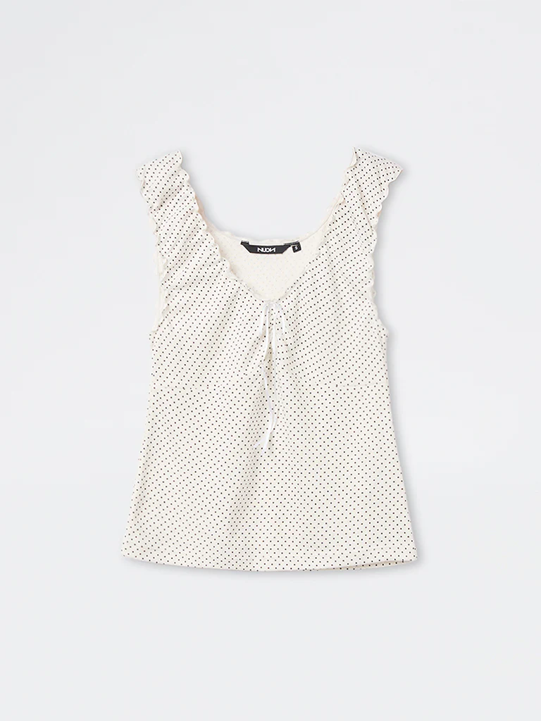 Nuon White Polka Dot Top - Image 5