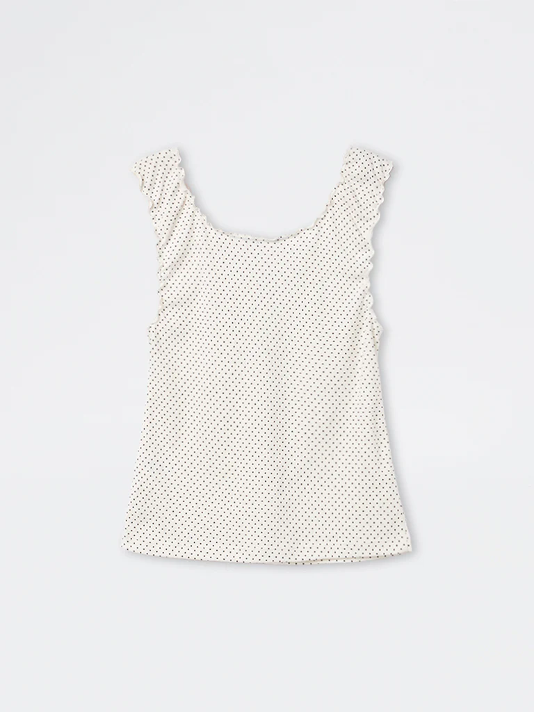 Nuon White Polka Dot Top - Image 6