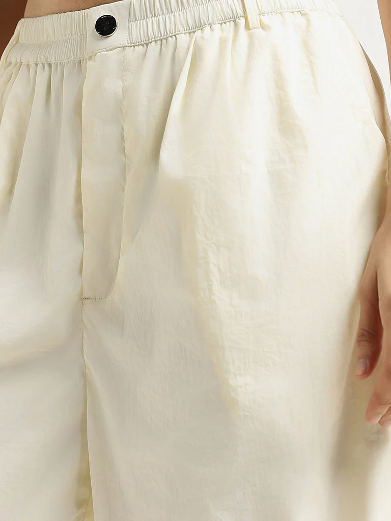 Nuon White Straight-Leg Trousers - Image 2